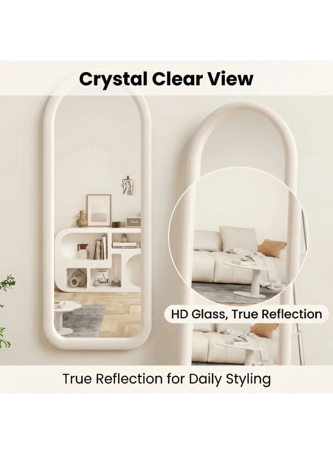 الأزرق جي دبليو مرآة كاملة الطول ذات شكل فريد مثبتة على الحائط على الطراز الفرنسي الكريمي مرآة كاملة الجسم للاستخدام المنزلي مرآة تزيين لغرفة نوم الفتيات مرآة كاملة الجسم عصرية لمكياج مرآة كاملة الطول - Image 2